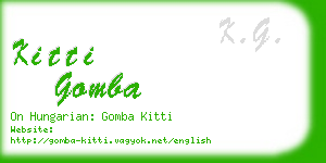 kitti gomba business card